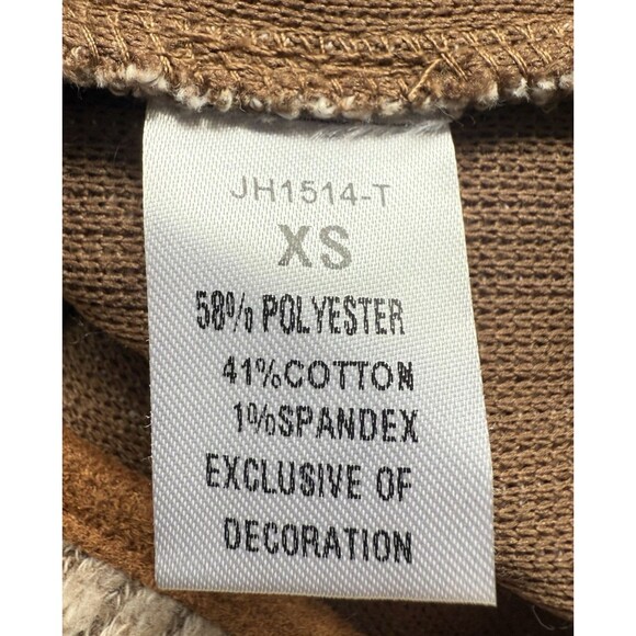 THML Ribbed Poncho Style Sweater Women Size XS/S Tan Boxy Oversized Pullover - Picture 9 of 10